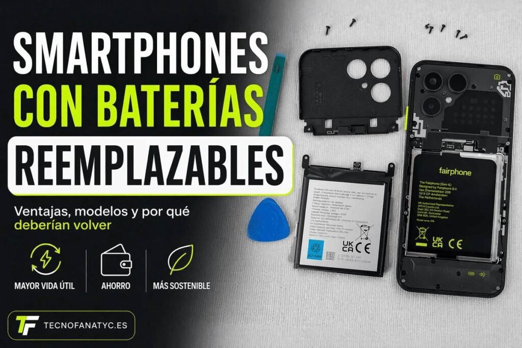 Smartphones con baterías reemplazables en 2027