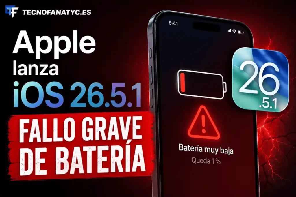 Apple lanza iOS 26.5.1 : fallo grabe de batería