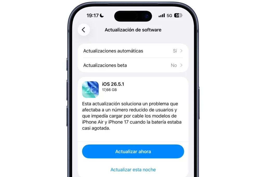 iOS 26.5.1-actualizacion