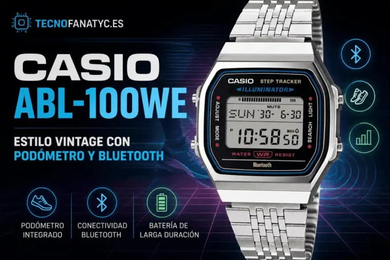 Casio ABL-100WE: estilo vintage con podómetro y bluetooth