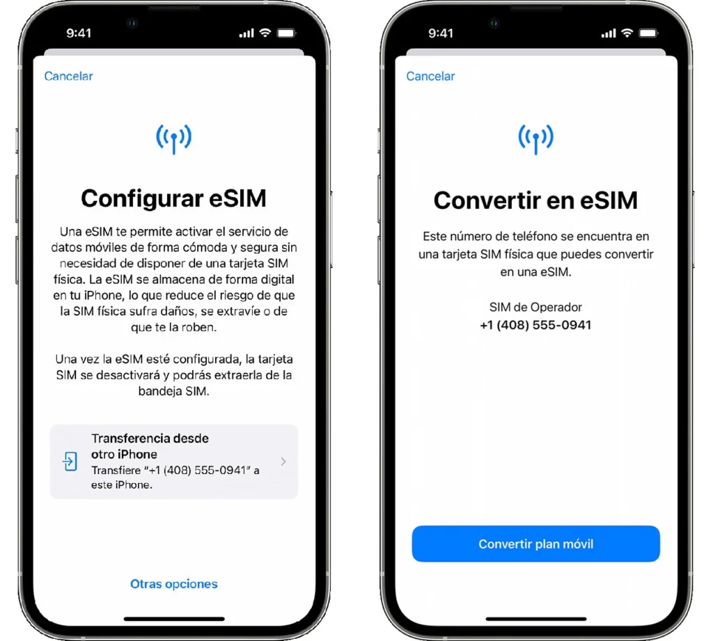 convertir en eSIM