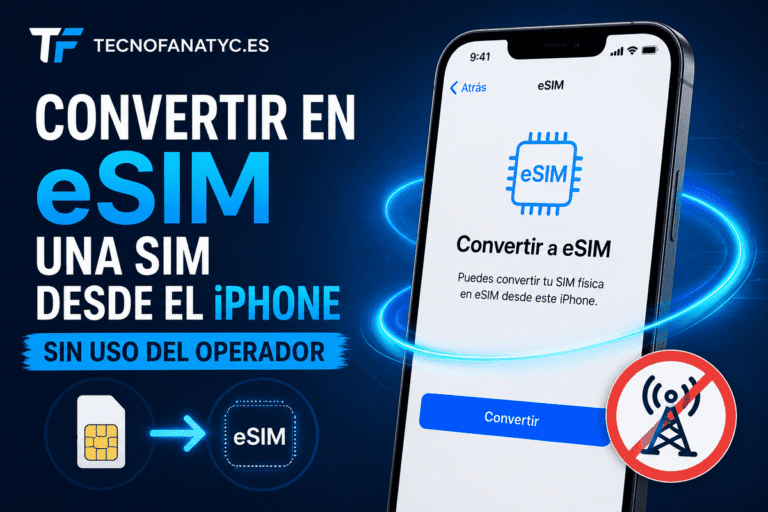 Convertir en eSIM una SIM desde el iPhone sin uso del operador